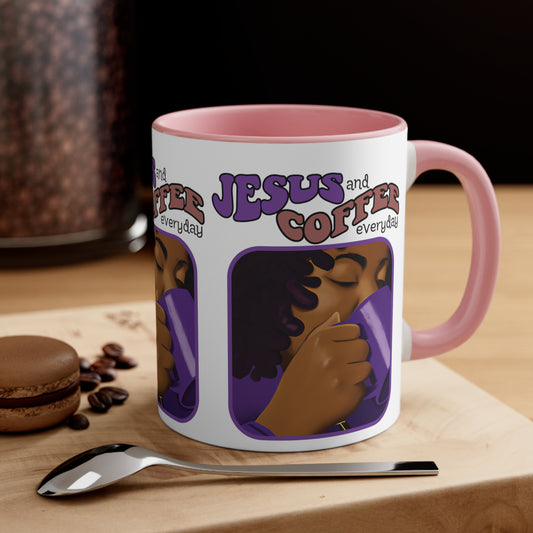 Jesus and Coffee Accent Coffee Mug, 11oz